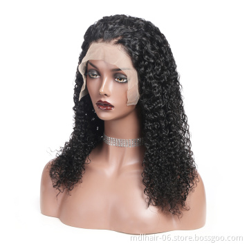 Factory Sale Malaysian Hair Virgin Human Swiss Lace Front Closure Wig Afro Kinky Curly Hair Cuticle Aligned Human Lace Front Wig